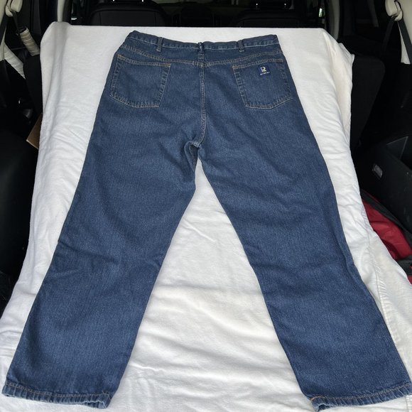Rural King Real Work Wear men's riveted 5-pocket denim jeans 41x31 measured - Picture 5 of 7